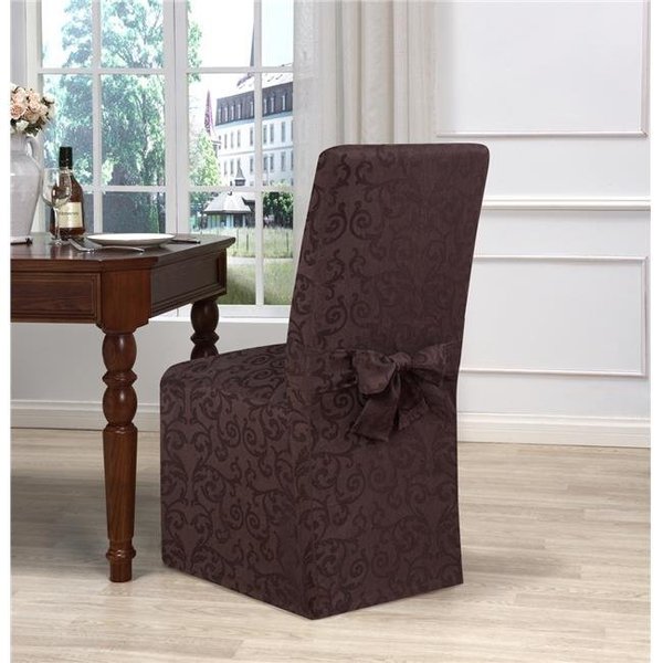 Madison Industries Madison Industries AMER-DRC-BN Americana Dining Chair Cover; Brown AMER-DRC-BN
